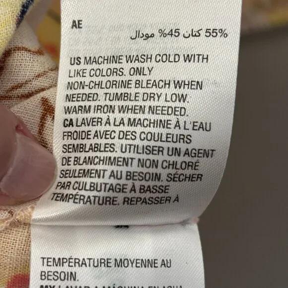 Style & Co. Floral Print Long Sleeve Button-Front Midi Dress Petite Medium - Picture 14 of 15